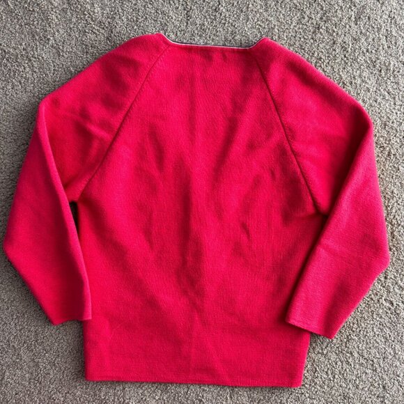 Vintage Banff Cardigan Sweater Girls 8 Made‎ In Italy Pink Varsity Academia - Picture 7 of 7